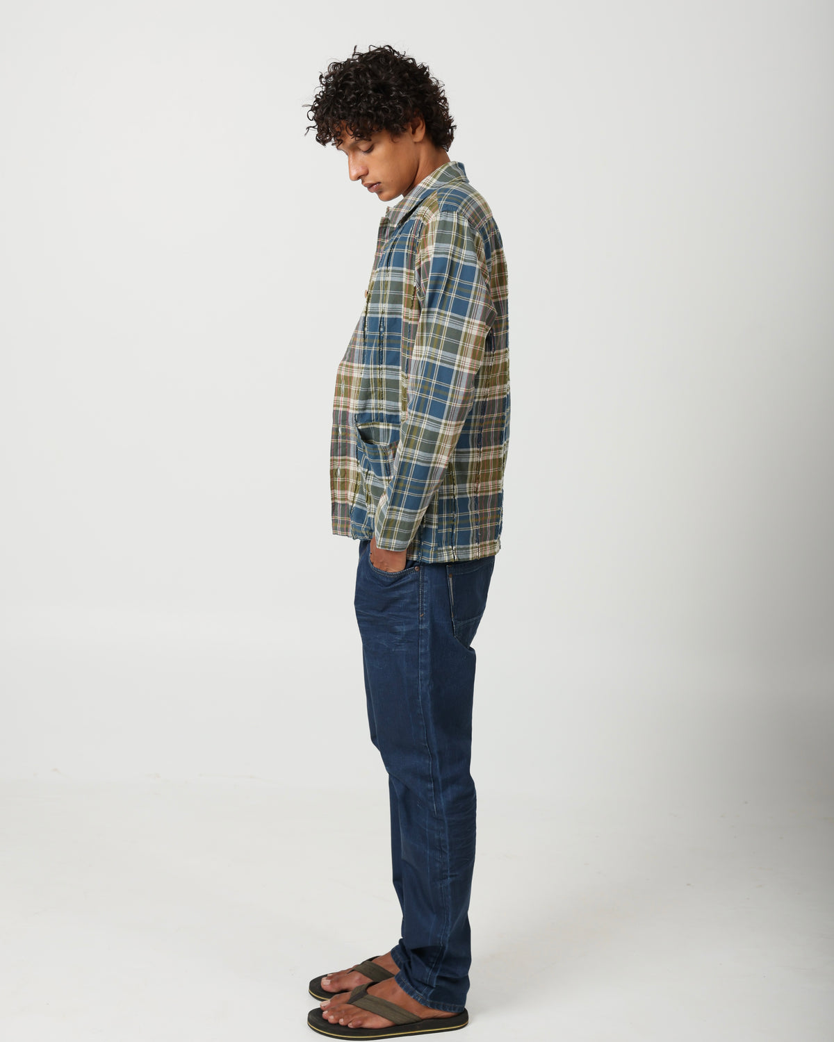 Slashed Column Chore Jacket