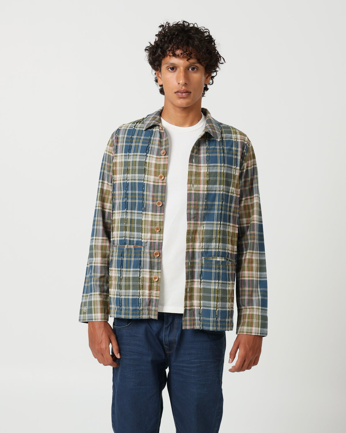 Slashed Column Chore Jacket