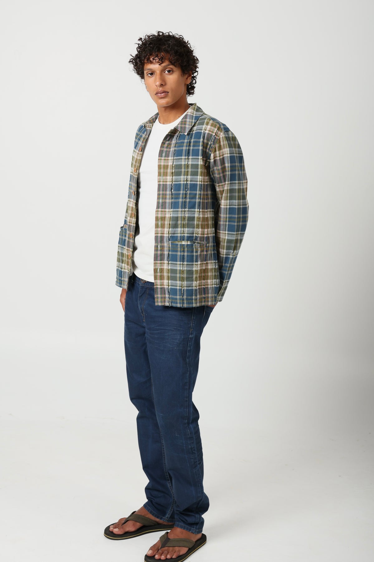 Slashed Column Chore Jacket